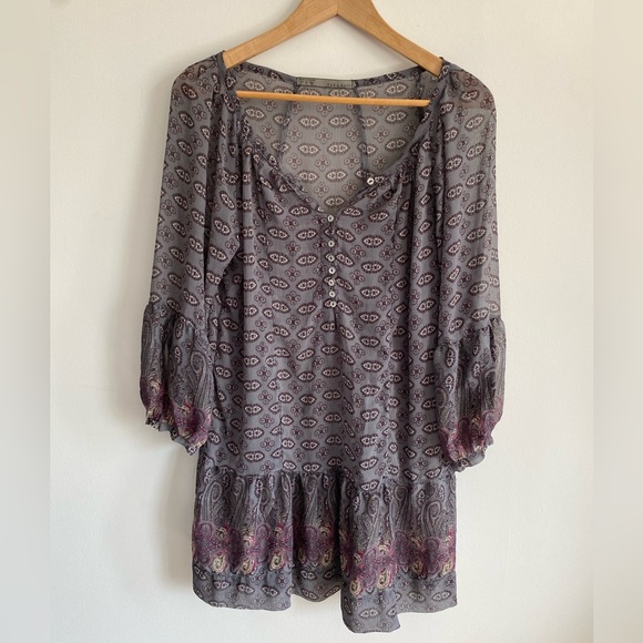 Zara sheer paisley tunic dress - Picture 1 of 6